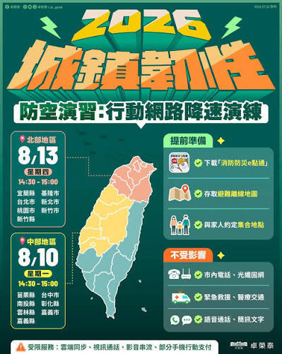 2026城鎮韌性演習: 行動網路降速演練
